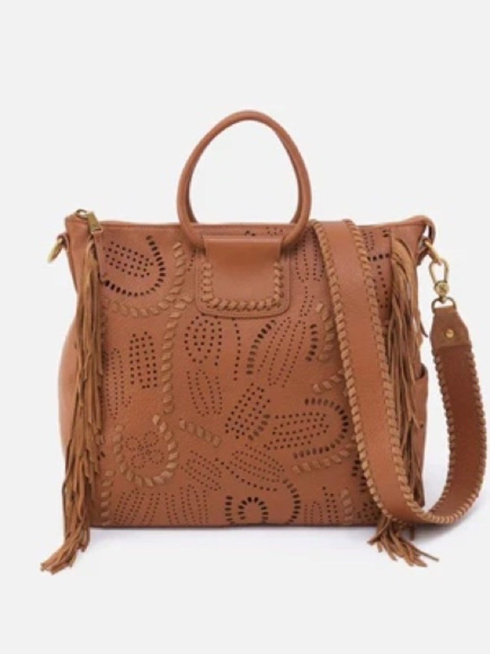 HOBO Large Sheila Satchel w/Fringe Leather